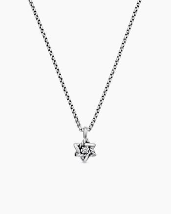 Cable Collectibles® Teen Star of David Necklace|Sterling Silver with Center Diamond