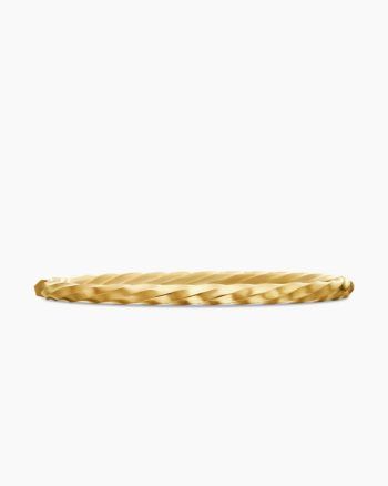 Cable Edge® Bangle Bracelet|18K Yellow Gold, 4mm