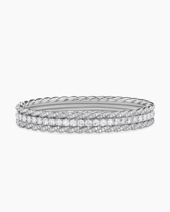 Floating Diamonds Bracelet|White Gold