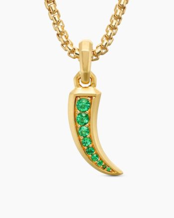 Petrvs® Claw Amulet|18K Yellow Gold with Emeralds, 20mm