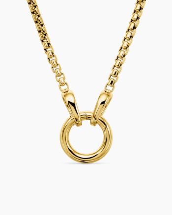 Smooth Amulet Box Chain Necklace|18K Yellow Gold, 2.7mm
