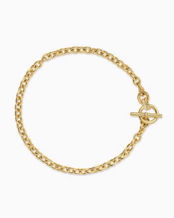 DY Mercer® Toggle Chain Necklace|18K Yellow Gold with Diamonds, 8mm