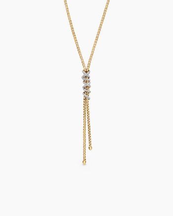 Helena Y Necklace|18K Yellow Gold with Diamonds