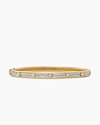 Modern Renaissance® Bangle Bracelet|18K Yellow Gold with Full Pavé Diamonds, 4.5mm