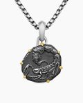 Scorpio Amulet|Sterling Silver with 18K Yellow Gold, 23mm