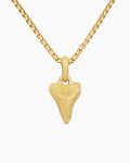 Shark Tooth Amulet|18K Yellow Gold, 17mm