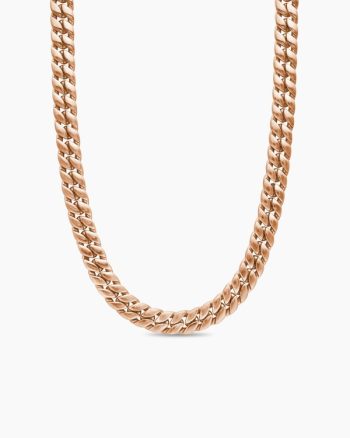 Curb Chain Necklace|18K Rose Gold, 11.5mm