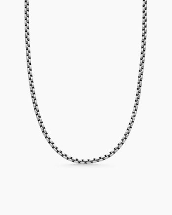 Box Chain Necklace|Grey Titanium, 3.6mm