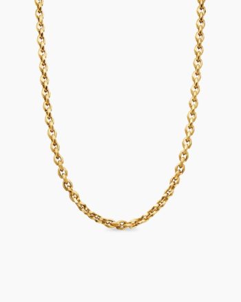 Faceted Chain Necklace|18K Yellow Gold, 7mm