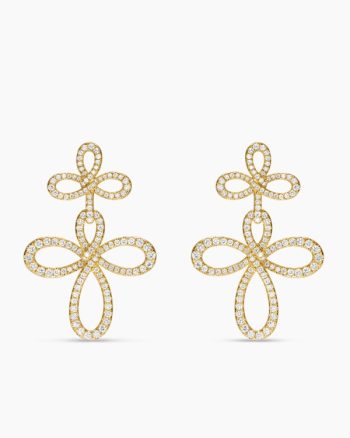 Wisteria® Drop Earrings|18K Yellow Gold with Diamonds, 37.8mm
