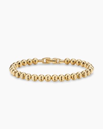 Spiritual Beads Metal Bead Bracelet|18K Yellow Gold, 6mm