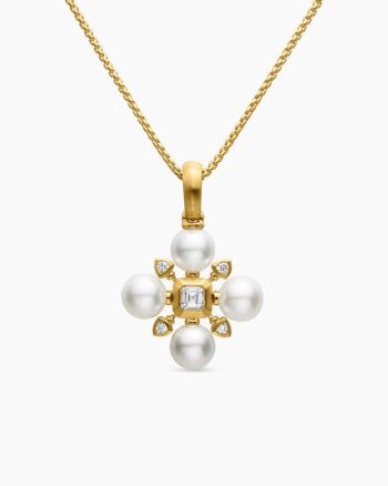 Renaissance® Pearl Necklace|18K Yellow Gold with Pearls and Diamonds, 20mm