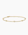 Petite Modern Renaissance® Station Bracelet|18K Yellow Gold with Diamonds, 4.6mm