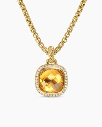 Albion® Pendant|18K Yellow Gold with Citrine and Diamonds, 11mm