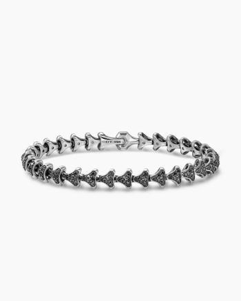 Armory® Link Bracelet|Sterling Silver with Black Diamonds, 7.5mm
