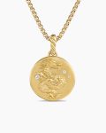 Dragon Amulet|18K Yellow Gold with Diamonds, 19mm