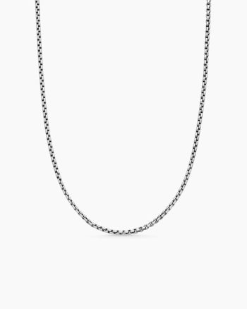 Box Chain Slider Necklace|Sterling Silver, 2.7mm