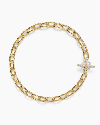 DY Madison® Toggle Chain Necklace|18K Yellow Gold with Diamonds, 11mm
