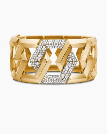 Carlyle™ Bracelet|18K Yellow Gold with Diamonds, 32mm