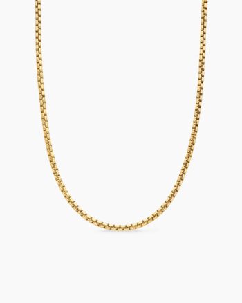 Box Chain Necklace|18K Yellow Gold, 3.4mm