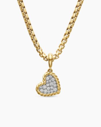 DY Elements® Heart Pendant|18K Yellow Gold with Diamonds, 11mm