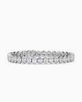 Men's Hex Tennis Bracelet|Platinum with Diamonds