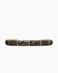 Forged Carbon Faceted Cuff Bracelet|18K Yellow Gold, 8.5mm