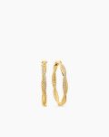 Infinity Hoop Earrings|18K Yellow Gold with Diamonds, 42mm