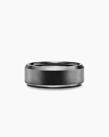 Streamline® Beveled Band Ring|Black Titanium, 8.5mm
