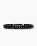 Chevron Bracelet|Black Rubber with Black Titanium, 9mm