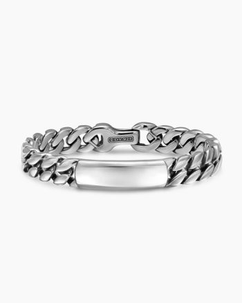Curb Chain ID Bracelet|Sterling Silver, 11.5mm