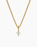 Micro Pavé Cross Amulet|18K Yellow Gold with Diamonds, 8mm