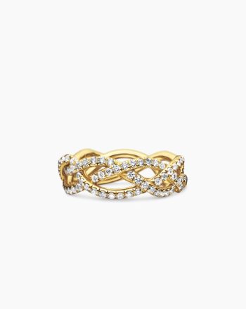 Wisteria® Band Ring|18K Yellow Gold with Diamonds, 7.3mm