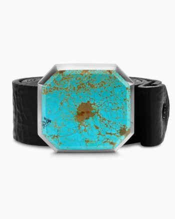 Streamline® Belt Buckle|Sterling Silver with Turquoise