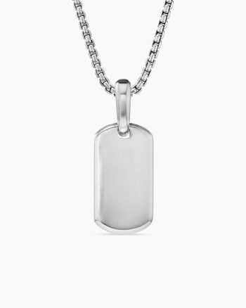Chevron Tag|Sterling Silver, 21mm