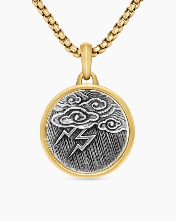 Storm Duality Amulet|Sterling Silver with 18K Yellow Gold, 23.6mm