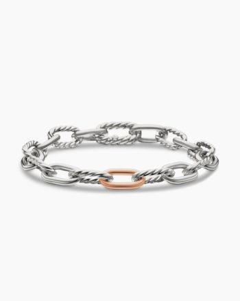 DY Madison® Chain Bracelet|Sterling Silver with 18K Rose Gold, 8.5mm