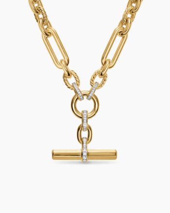 Lexington Chain Necklace|18K Yellow Gold with Diamonds, 9.8mm