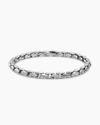 Fluted Chain Bracelet|Sterling Silver, 5mm