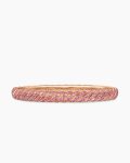 Sculpted Cable Bangle Bracelet|18K Rose Gold with Pink Sapphires, 6.2mm