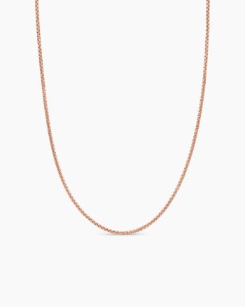Box Chain Necklace|18K Rose Gold, 1.7mm