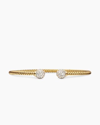 Solari Cablespira® Bracelet|18K Yellow Gold with Diamonds, 2.6mm
