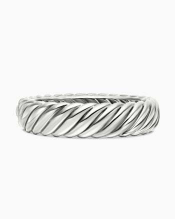 Sculpted Cable Bracelet|Sterling Silver, 17mm