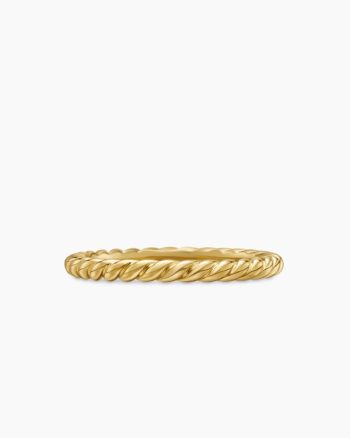 DY Cable Band Ring|18K Yellow Gold, 2mm