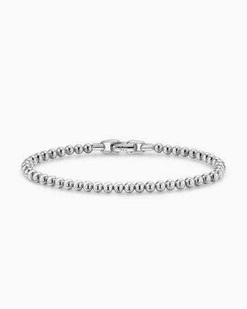 Spiritual Beads Metal Bead Bracelet|Sterling Silver, 4mm