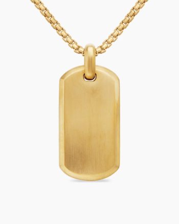 Chevron Tag|18K Yellow Gold, 35mm