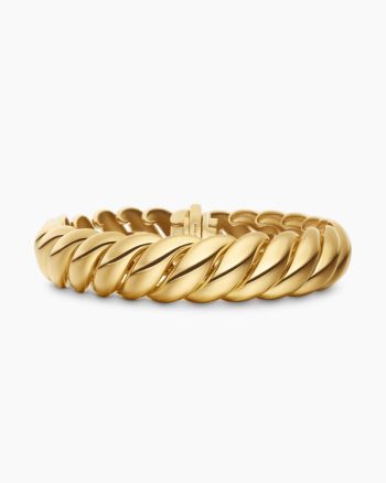 Sculpted Cable Bracelet|18K Yellow Gold, 14mm