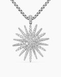 Starburst Pendant|18K White Gold with Full Pavé Diamonds, 33.7mm