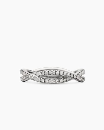 DY Infinity Band Ring|Platinum with Diamonds, 4.18mm