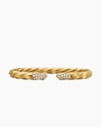 Cable Edge® Bracelet|18K Yellow Gold with Diamonds, 5.5mm